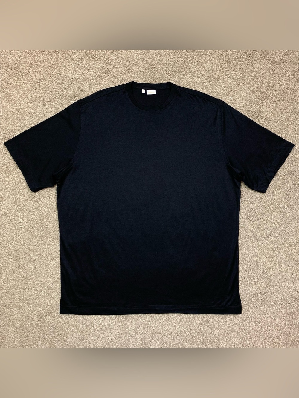 Brioni Tee Mens XXL Black 100% Cotton Crew Neck Short Sleeve Casual Shirt Italy